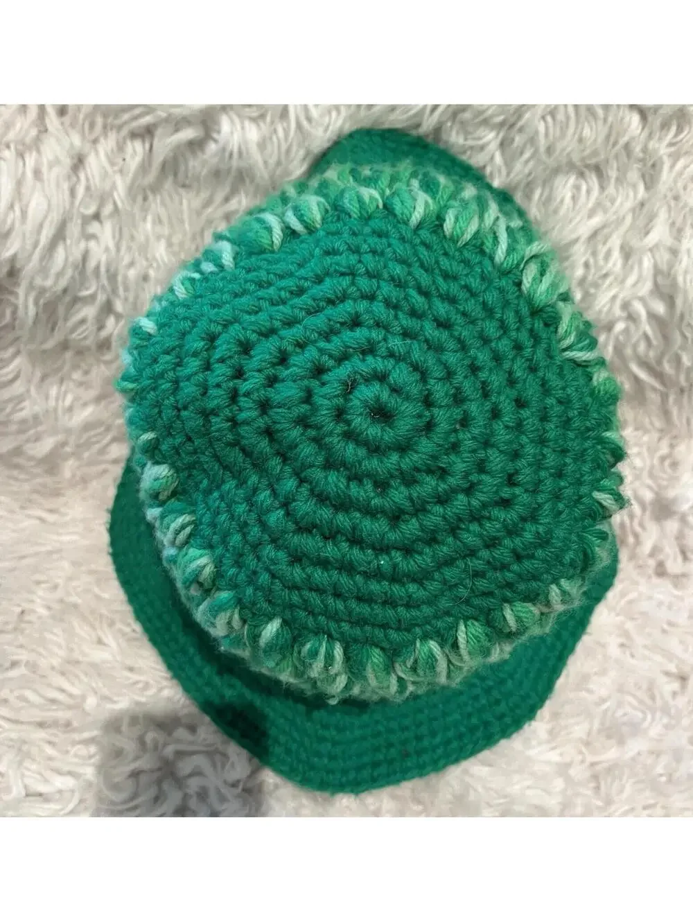 Handmade Crocheted Marled Kelly Green Bucket Hat St. Patty’s Patrick's Festival